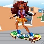 Clawdeen Skates Free Dress-up game online