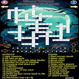 Image Halloween Crosswords free online smart game for kids